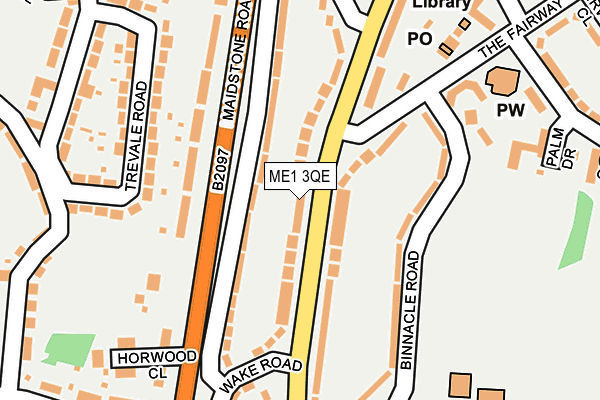 ME1 3QE map - OS OpenMap – Local (Ordnance Survey)