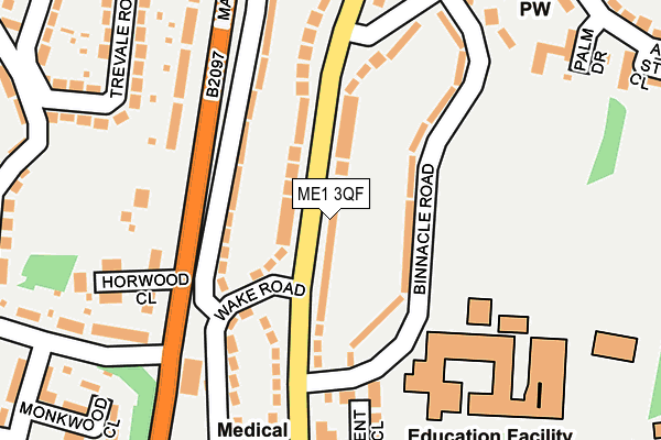 ME1 3QF map - OS OpenMap – Local (Ordnance Survey)