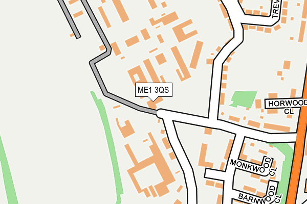 ME1 3QS map - OS OpenMap – Local (Ordnance Survey)