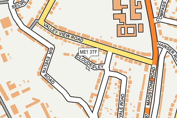 ME1 3TF map - OS OpenMap – Local (Ordnance Survey)