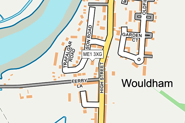 ME1 3XG map - OS OpenMap – Local (Ordnance Survey)