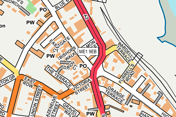 ME1 9EB map - OS OpenMap – Local (Ordnance Survey)