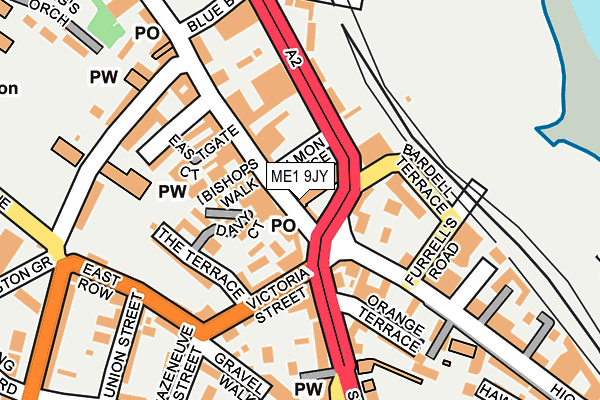 ME1 9JY map - OS OpenMap – Local (Ordnance Survey)