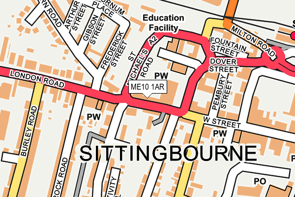 ME10 1AR map - OS OpenMap – Local (Ordnance Survey)