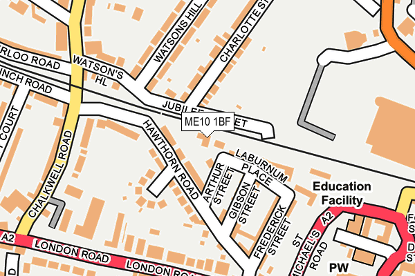 ME10 1BF map - OS OpenMap – Local (Ordnance Survey)