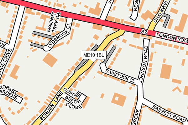 ME10 1BU map - OS OpenMap – Local (Ordnance Survey)