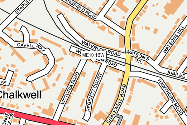ME10 1BW map - OS OpenMap – Local (Ordnance Survey)