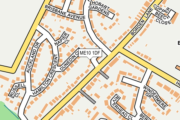 ME10 1DF map - OS OpenMap – Local (Ordnance Survey)