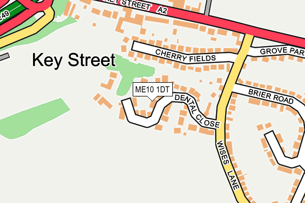 ME10 1DT map - OS OpenMap – Local (Ordnance Survey)