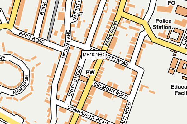 ME10 1EG map - OS OpenMap – Local (Ordnance Survey)