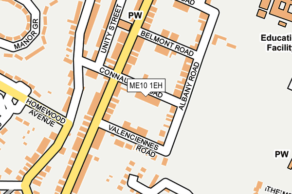ME10 1EH map - OS OpenMap – Local (Ordnance Survey)