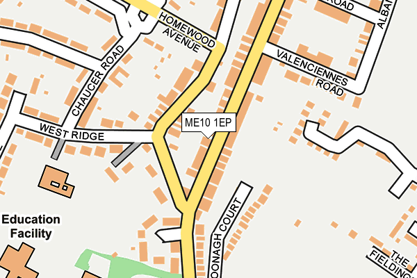 ME10 1EP map - OS OpenMap – Local (Ordnance Survey)