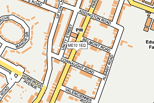 ME10 1EQ map - OS OpenMap – Local (Ordnance Survey)