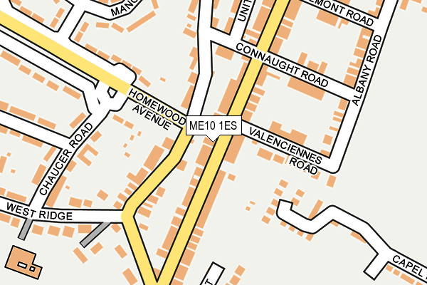 ME10 1ES map - OS OpenMap – Local (Ordnance Survey)
