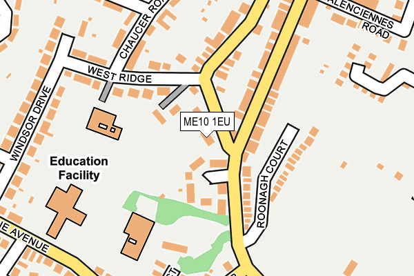 ME10 1EU map - OS OpenMap – Local (Ordnance Survey)