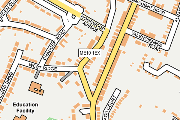 ME10 1EX map - OS OpenMap – Local (Ordnance Survey)