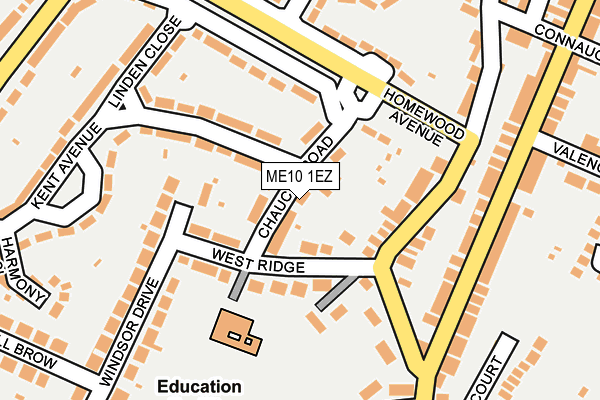 ME10 1EZ map - OS OpenMap – Local (Ordnance Survey)
