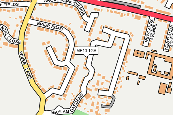 ME10 1GA map - OS OpenMap – Local (Ordnance Survey)