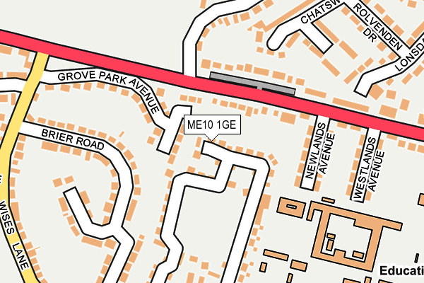 ME10 1GE map - OS OpenMap – Local (Ordnance Survey)