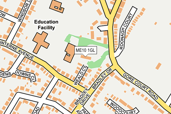 ME10 1GL map - OS OpenMap – Local (Ordnance Survey)