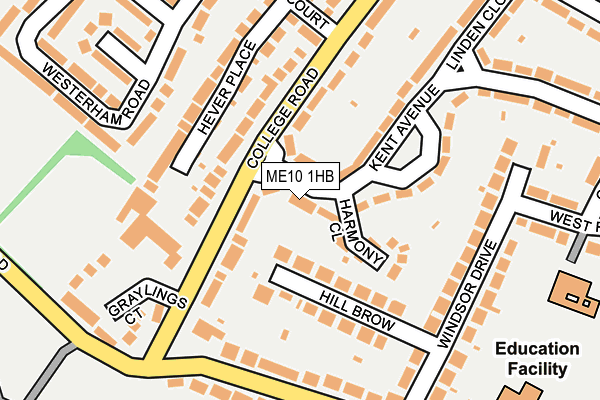 ME10 1HB map - OS OpenMap – Local (Ordnance Survey)