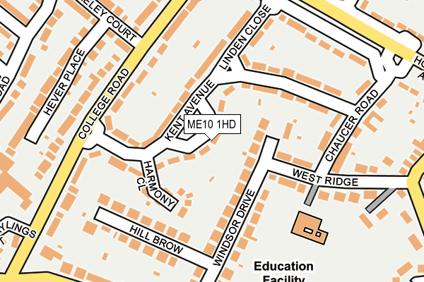 ME10 1HD map - OS OpenMap – Local (Ordnance Survey)