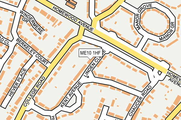 ME10 1HF map - OS OpenMap – Local (Ordnance Survey)