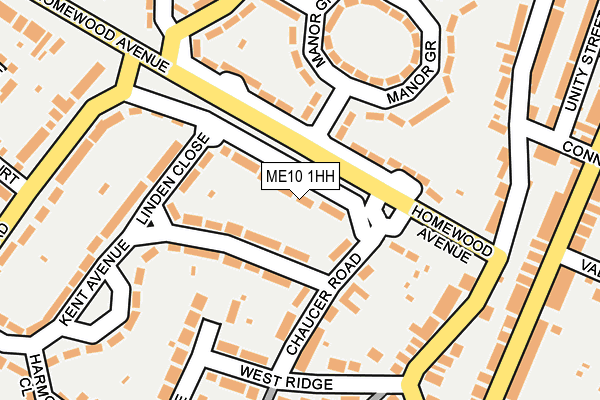 ME10 1HH map - OS OpenMap – Local (Ordnance Survey)