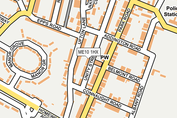 ME10 1HX map - OS OpenMap – Local (Ordnance Survey)