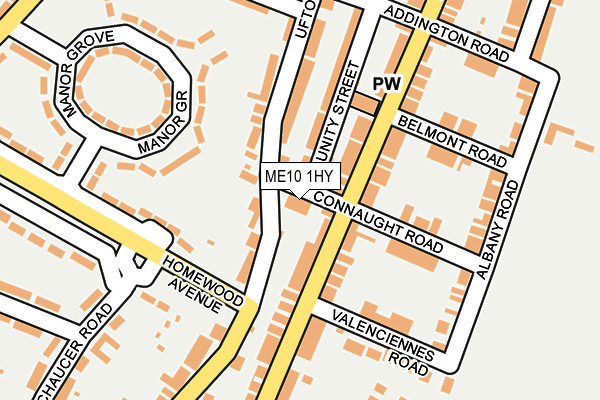 ME10 1HY map - OS OpenMap – Local (Ordnance Survey)