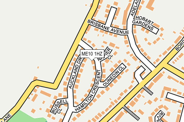 ME10 1HZ map - OS OpenMap – Local (Ordnance Survey)