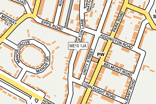 ME10 1JA map - OS OpenMap – Local (Ordnance Survey)