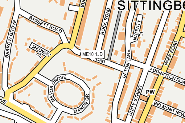 ME10 1JD map - OS OpenMap – Local (Ordnance Survey)