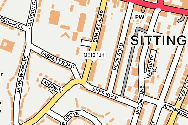 ME10 1JH map - OS OpenMap – Local (Ordnance Survey)
