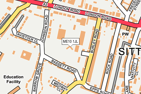 ME10 1JL map - OS OpenMap – Local (Ordnance Survey)