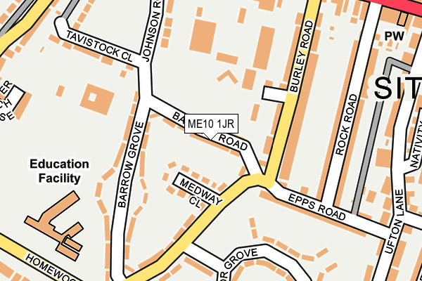 ME10 1JR map - OS OpenMap – Local (Ordnance Survey)