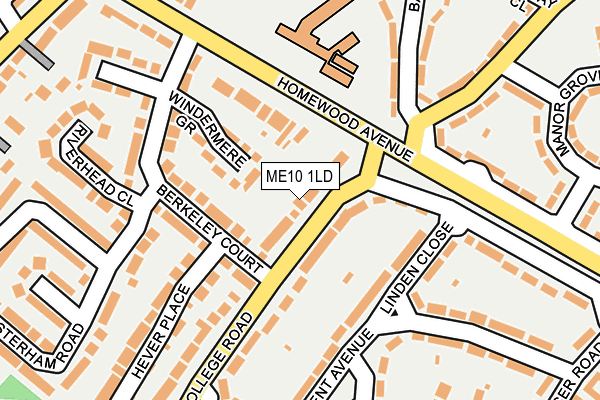 ME10 1LD map - OS OpenMap – Local (Ordnance Survey)