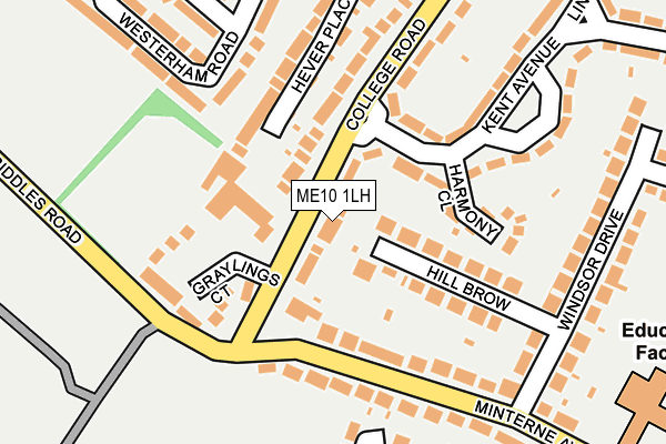 ME10 1LH map - OS OpenMap – Local (Ordnance Survey)
