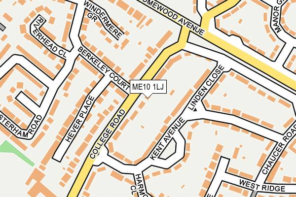 ME10 1LJ map - OS OpenMap – Local (Ordnance Survey)