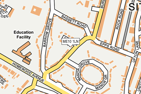 ME10 1LN map - OS OpenMap – Local (Ordnance Survey)