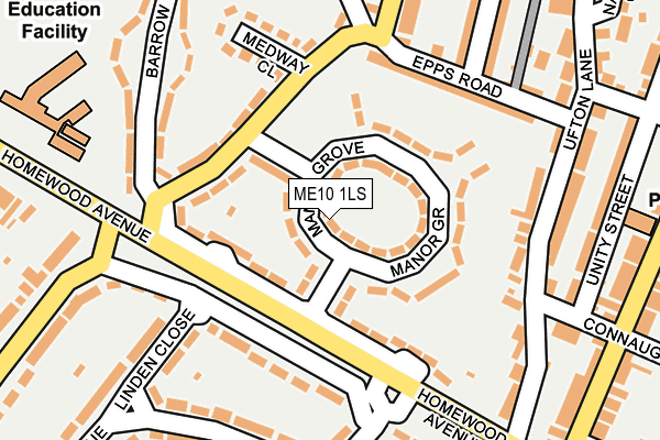 ME10 1LS map - OS OpenMap – Local (Ordnance Survey)