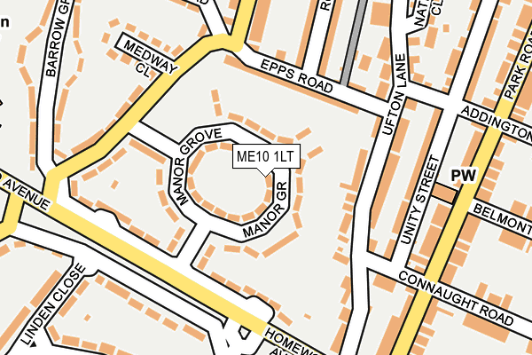 ME10 1LT map - OS OpenMap – Local (Ordnance Survey)