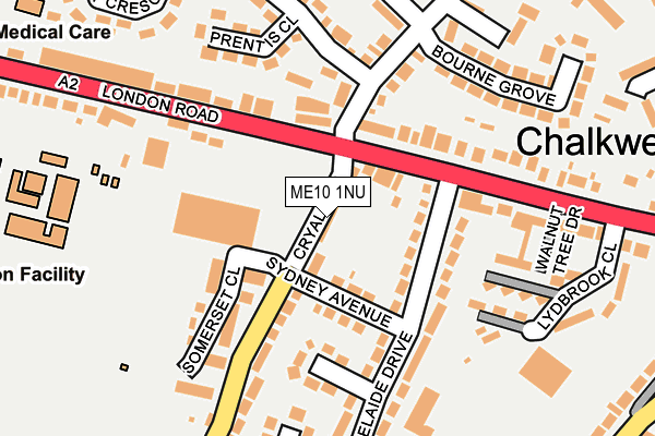 ME10 1NU map - OS OpenMap – Local (Ordnance Survey)