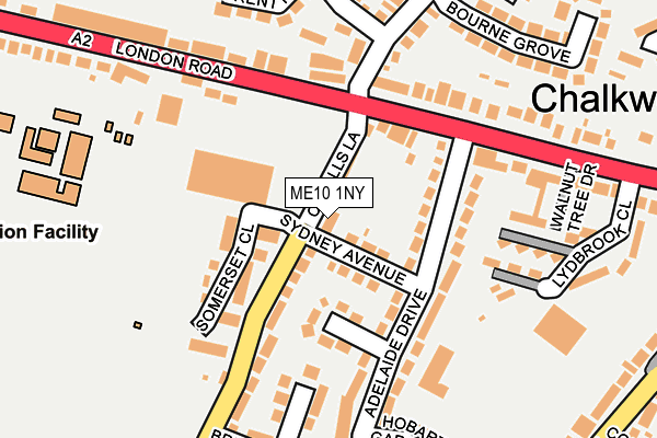 ME10 1NY map - OS OpenMap – Local (Ordnance Survey)