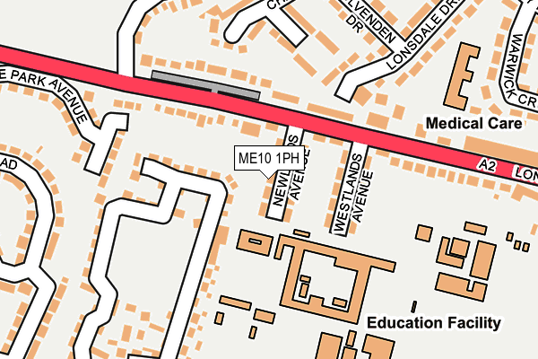 ME10 1PH map - OS OpenMap – Local (Ordnance Survey)