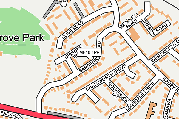 ME10 1PP map - OS OpenMap – Local (Ordnance Survey)