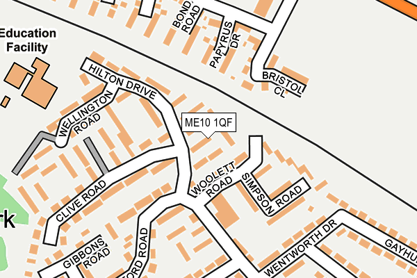 ME10 1QF map - OS OpenMap – Local (Ordnance Survey)