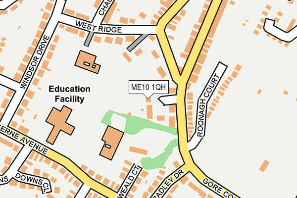ME10 1QH map - OS OpenMap – Local (Ordnance Survey)
