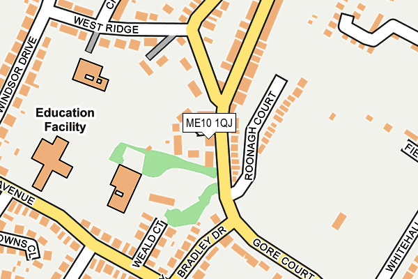 ME10 1QJ map - OS OpenMap – Local (Ordnance Survey)