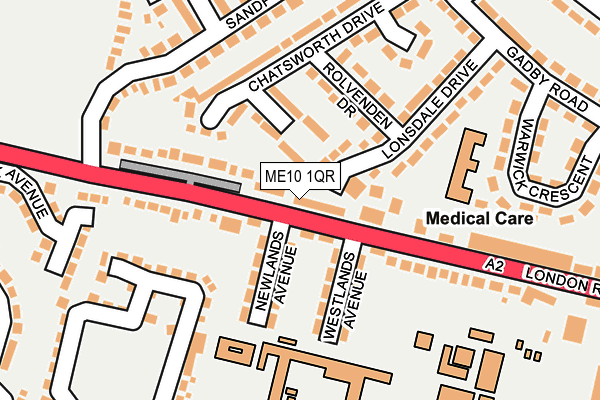 ME10 1QR map - OS OpenMap – Local (Ordnance Survey)